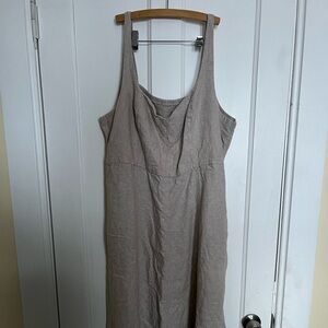 Old Navy beige women’s long linen dress, XXL Tall